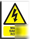 Main switch room sign-s. rigid-200X250MM(wa-061-re)