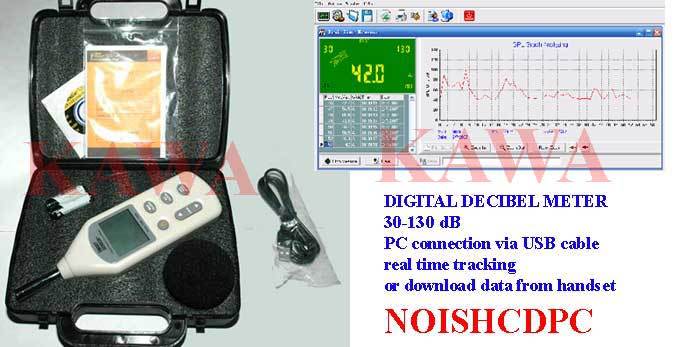 New noise sound level digital decibel db meter w/ usb 