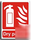 Dry powder fire sign - adh.vinyl-200X250MM(fi-039-ae)