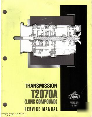 Mack T2070 transmission workshop service repair manual