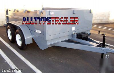 2008 enclosed box utility cargo landscape dump trailer