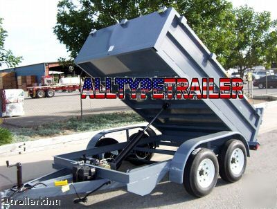 2008 enclosed box utility cargo landscape dump trailer