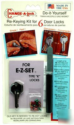 Rekey kit for ez-set type k 5 pin locks - special order