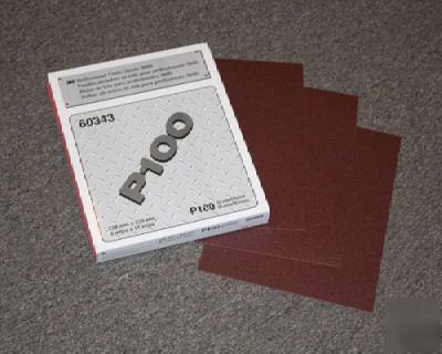 50 pack 3M 304D-P100J aluminum oxide abrasive cloth.