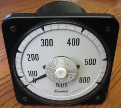 Crompton 077-08VA-sjsj 0-600V ac volts meter va-sjsj