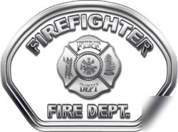 Fire helmet face decal 49 reflective firefighter white