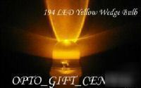 50PCS 194/168 led T10 yellow bullet shape light 12V