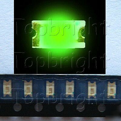 1000 pcs 1206 smt smd 500 mcd green led free ship