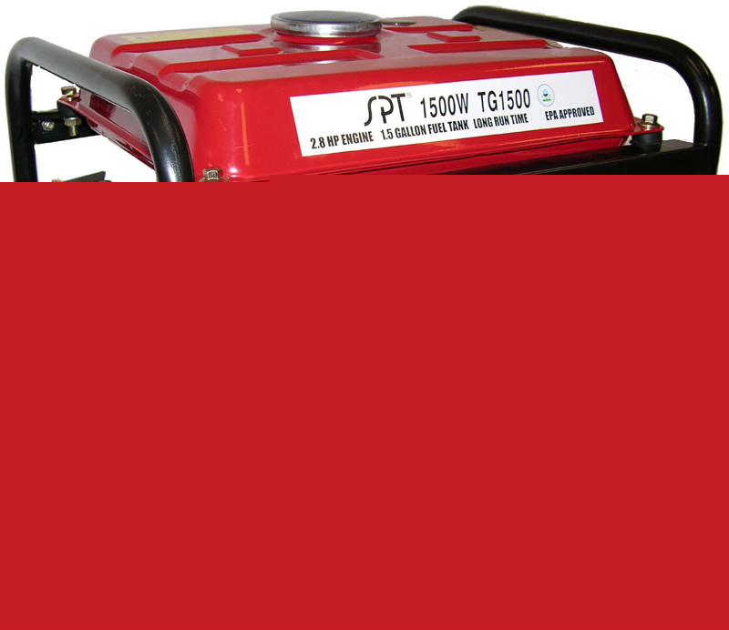 1500W portable gasoline generator - 1500 watts 2.8 hp