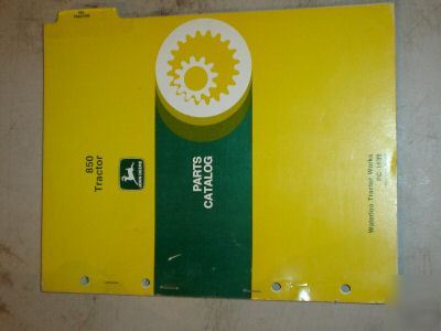 John deere 850 tractor parts book manual catalog