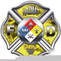 Firefighter hazmat decal reflective 4