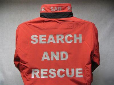 Reflective search & rescue jacket, sar, sar red, xxxl