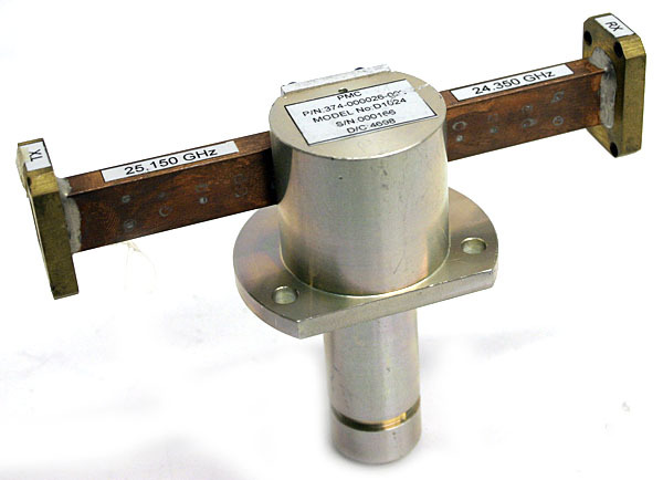 Diplexer microwave waveguide tx 25.150GHZ rx 24.350 ghz