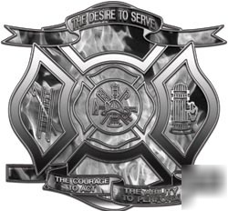 Firefighter decal reflective 12