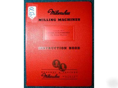 Kearney & trecker milwaukee instruction book 