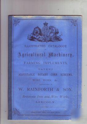 Rainforth & son, lincoln : agriculture machinery C1874