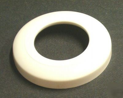 #AC23 - shallow white poly escutcheon - 1-1/2