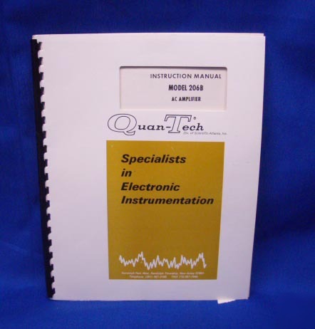Scientific atlanta quan-tech 206B manual schematic