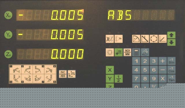 Carmar comlpete 3 axis dro for lathe mill grinder
