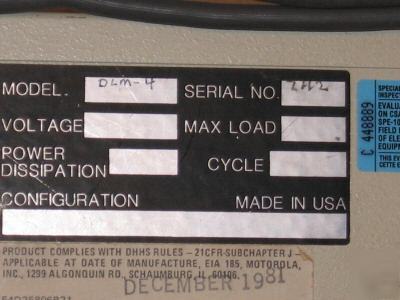 General electric data line monitor model#: dlm 4 tested