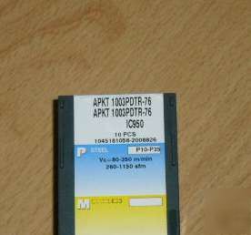 New 10 iscar inserts apkt 1003PDTR-76 IC950