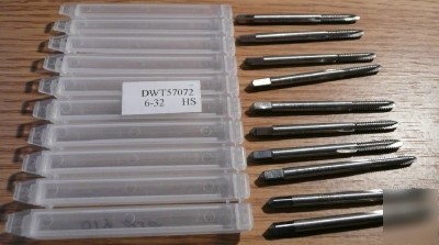 New 10PC hss 6-32 quality import gun tap sppt