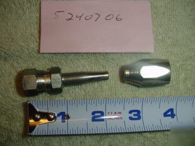 Qty 1 ** weatherhead # 24706N-605 fitting for # 5 hose