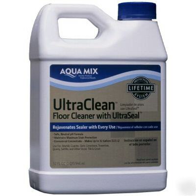 Lot of 4 bottles of aqua mix ultraclean floor cleaner 