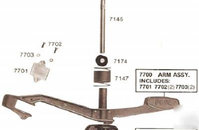 Nelson P85 / P85AS impact parts (arm assembly)