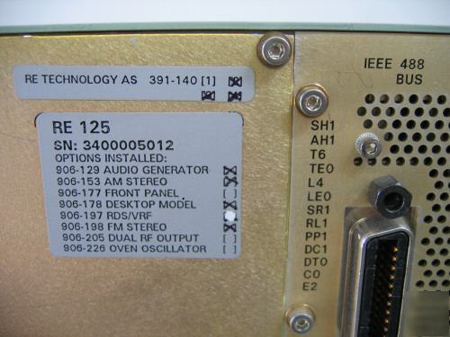 Re technology as RE125 / re 125 signal generator