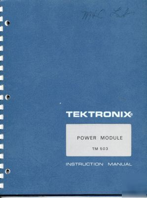 Tek tektronix TM503 instruction manual