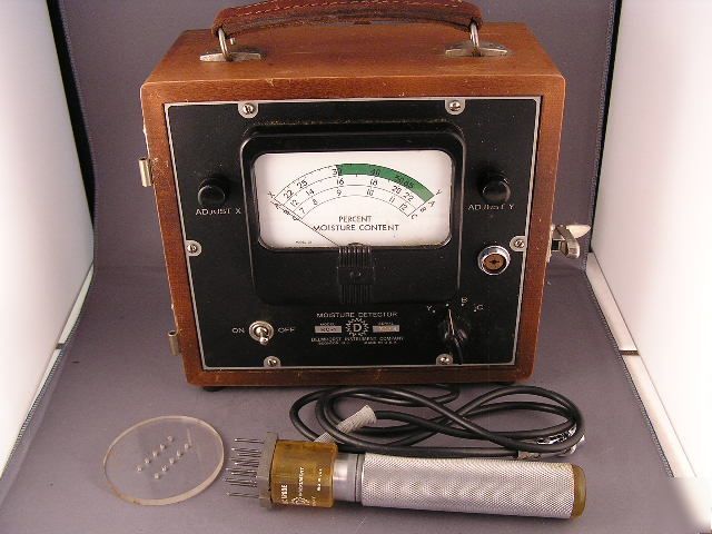 Vintage delmhorst moisture detector rc-1 with probe