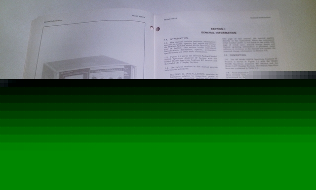 Hp 8552A spectrum analyzer (if) op. & service manual