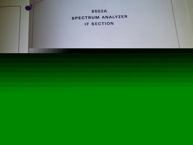 Hp 8552A spectrum analyzer (if) op. & service manual