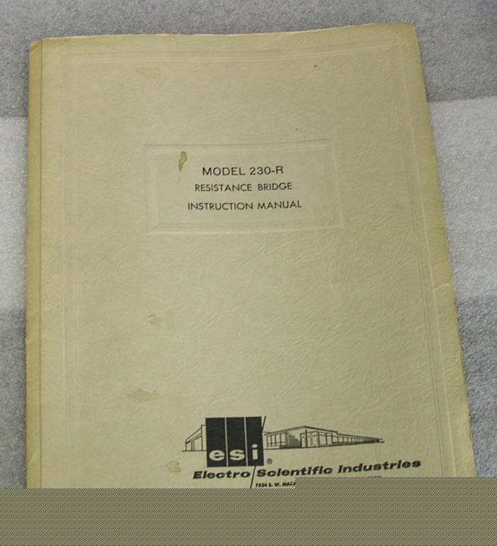Esi model 230-r resistance bridge op/service manual