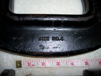 2 heavy-duty c-clamps cincinnati tool size no. 4 nice 