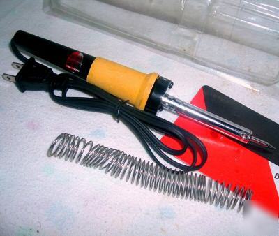 Soldering gun ergonomic 40 watt pencil point w/ solder