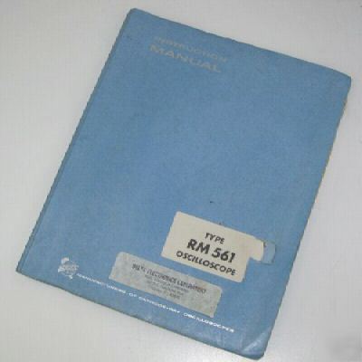 Tek rm 561 oscilloscope instruction manual
