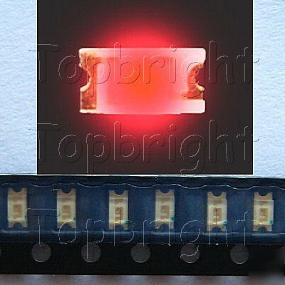 1000 pcs 1206 smt smd 300 mcd red led free ship