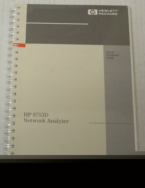 Hp 8753D network analyzer quick reference guide $5 ship