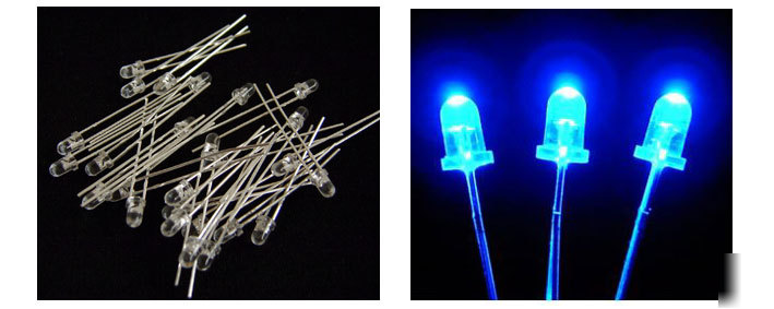 10 sets 3MM blue 12V ready 4000MCD led leds