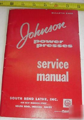 Johnson power punch press service manual #6409 _ obi