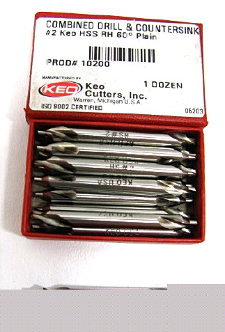 New combined drill & countersinks #2 keo box of 12 hss