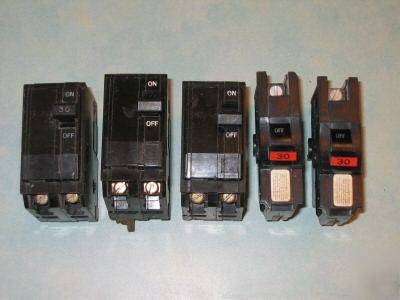 New lot 6 circuit breakers d square electrical 30AMP