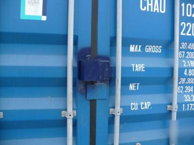 40' storage container with security lock box