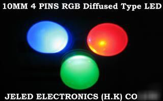 1000X 10MM 4PIN diffused rgb common ca manual ctrl led