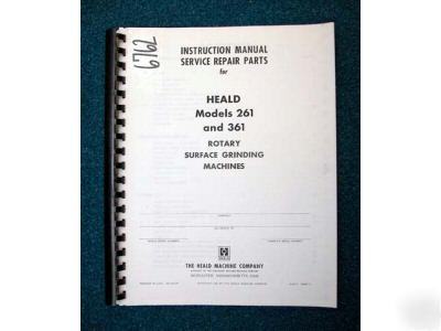 Cincinnati manual models 261&361 rotary surface grinder