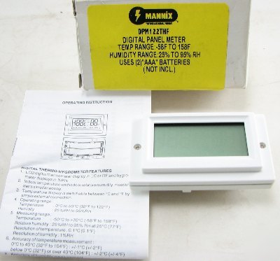 New mannix DPM122THF digital panel meter display temp