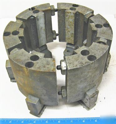 Set of 6 extended jaws for 8 inch buck adjust tru chuck