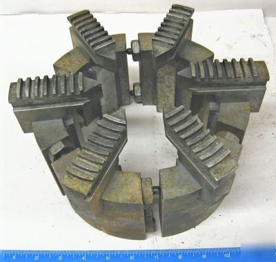 Set of 6 extended jaws for 8 inch buck adjust tru chuck